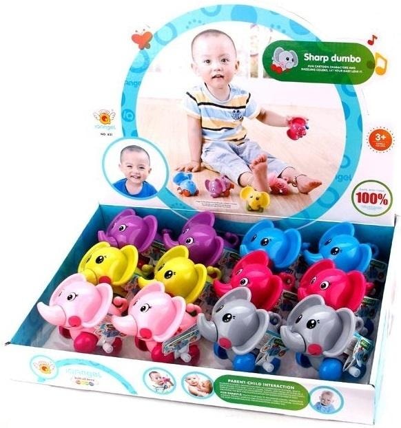 Sharp Dumbo Wind-up Toy Elephant MIX Colors - perfect gift for a toddler!