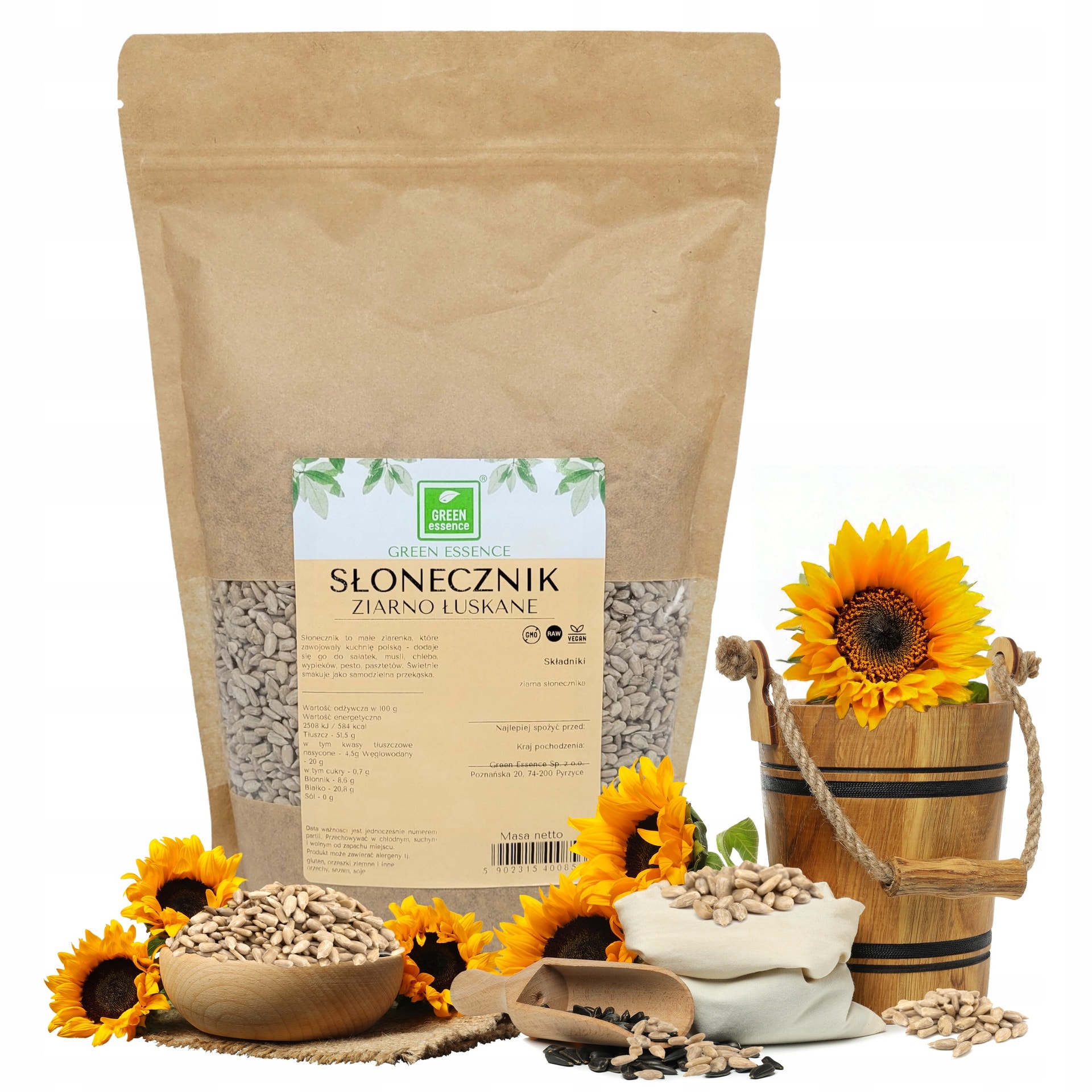 HEL Shelled Sunflower Seeds 1.5 kg - ideal addition to dishes