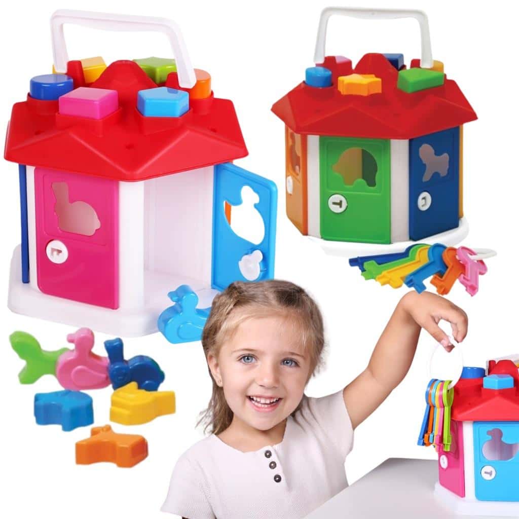 Mądry Maluch Sorter House - educational toy with figures and keys