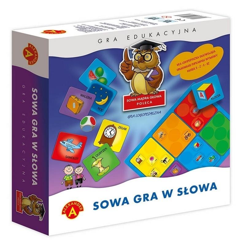 Speech therapy game Owl for practicing sounds s-z-c-dz