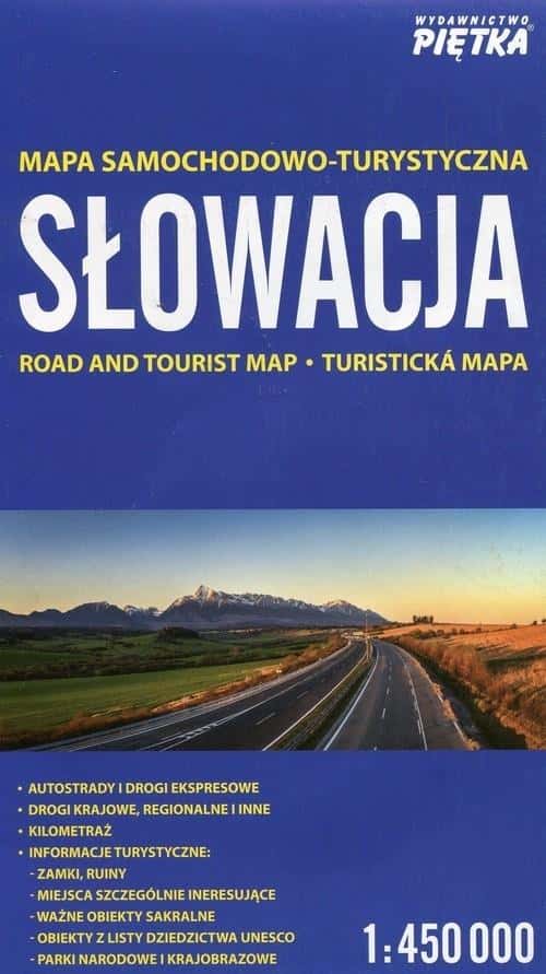 Piętka Road map Slovakia 1:450 000 - ideal for a trip