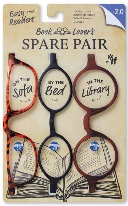 Spare Pair Reading glasses +2.0 - 3 pieces always at hand