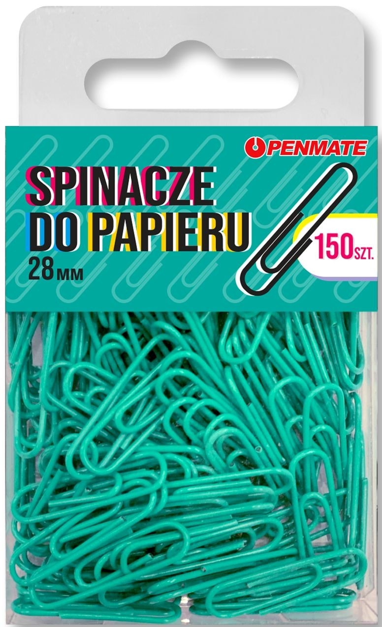 Spinacze do papieru Turkusowy 28 mm TT8317 Penmate