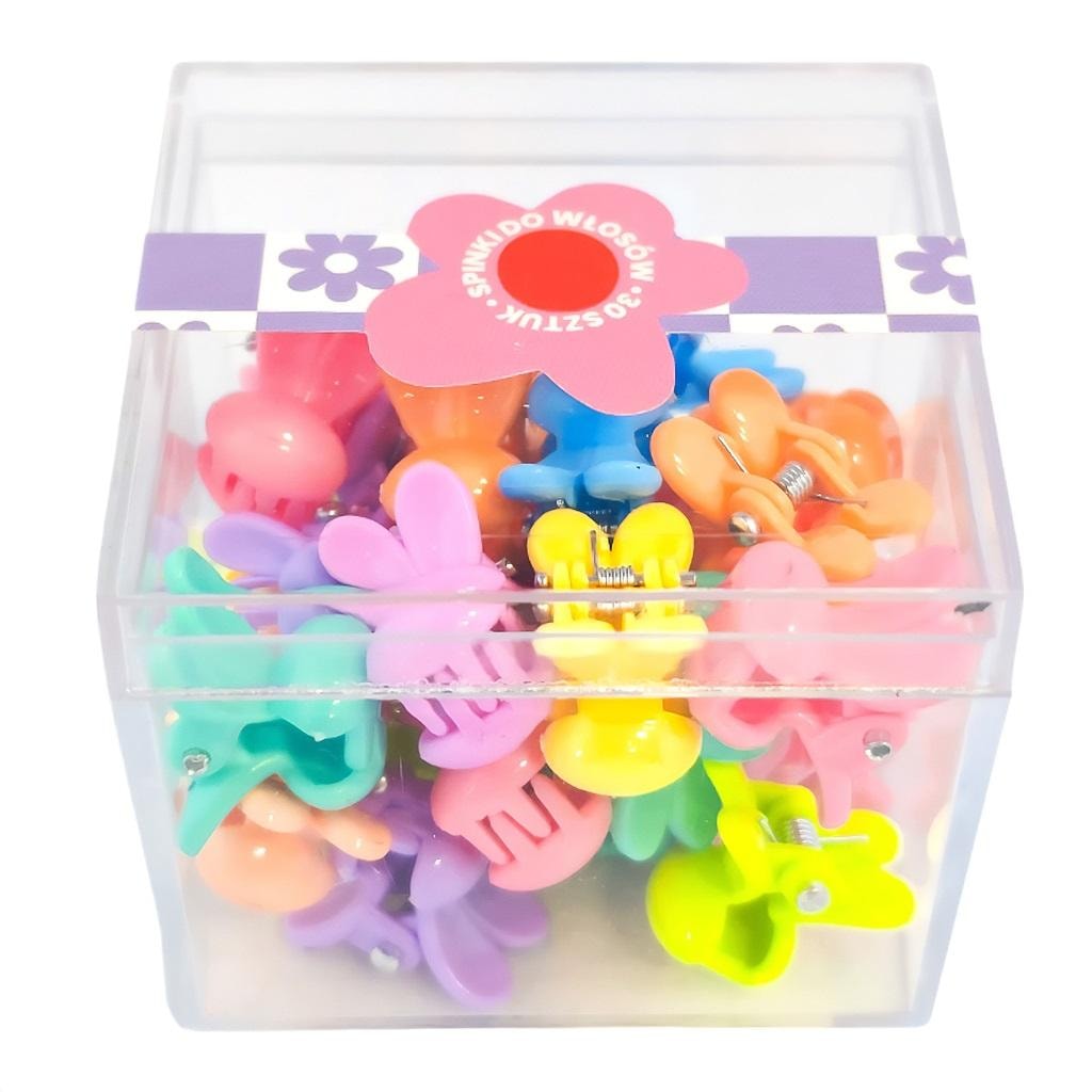 Hair clips bunnies - 30 pieces cute clips in a box