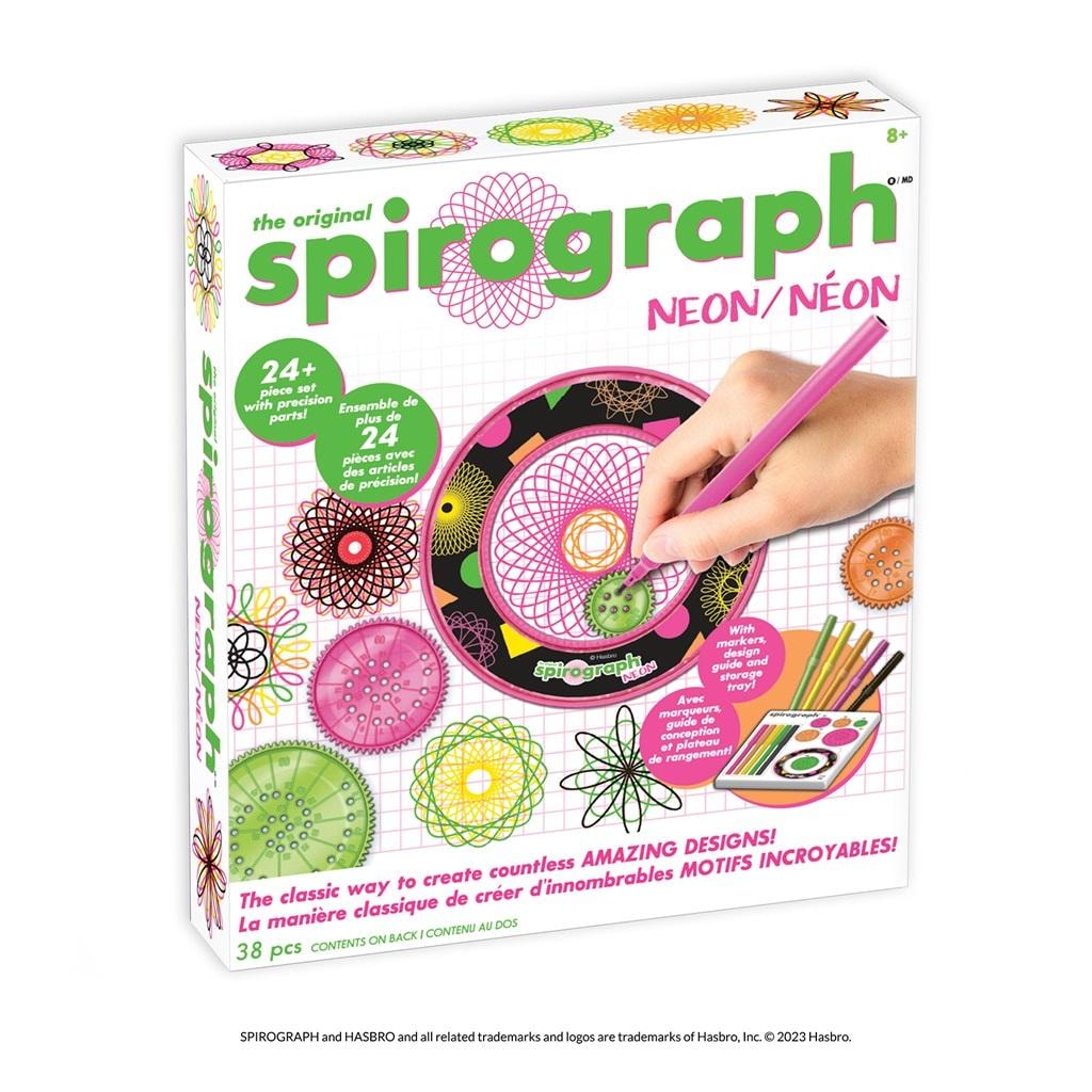 Playmonster Spirograph Neon Set for creating geometric patterns