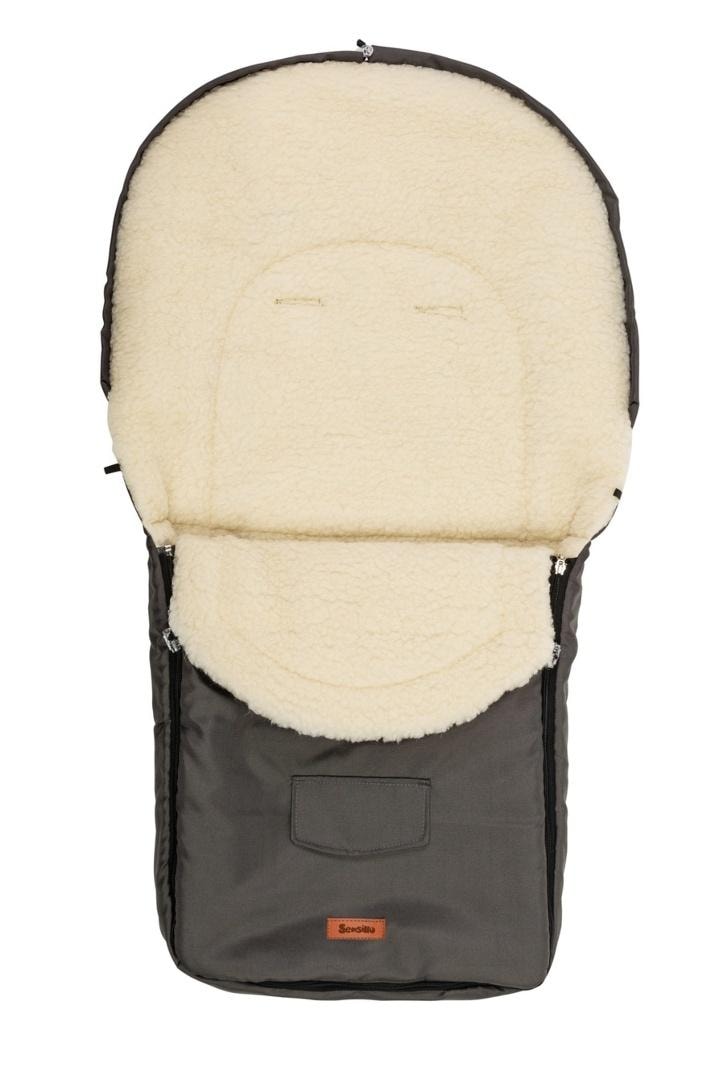 Sensillo Woolen sleeping bag for stroller graphite - perfect for winter walks