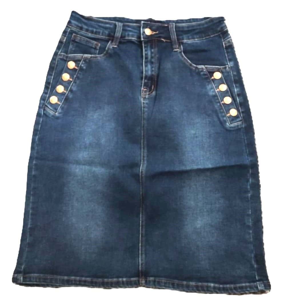 Women's denim skirt navy blue - perfect for everyday wear