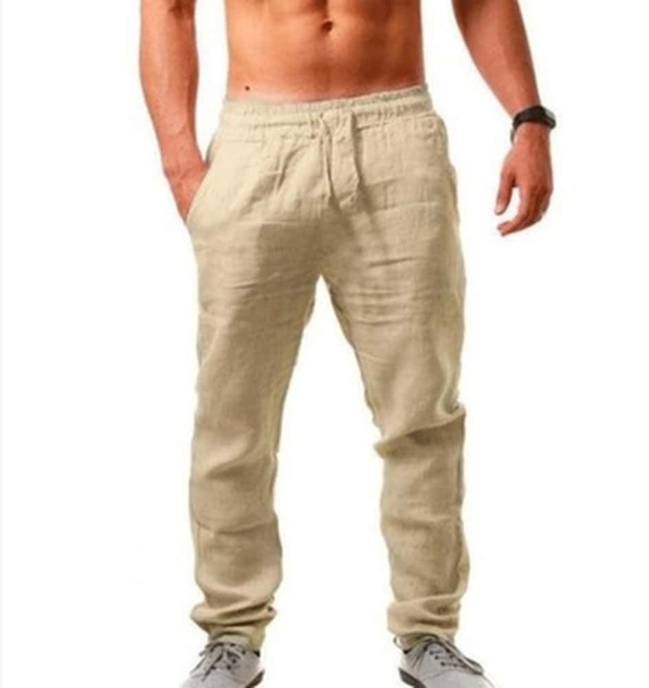 D. Milano Men's trousers beige 40/30 - perfect for everyday