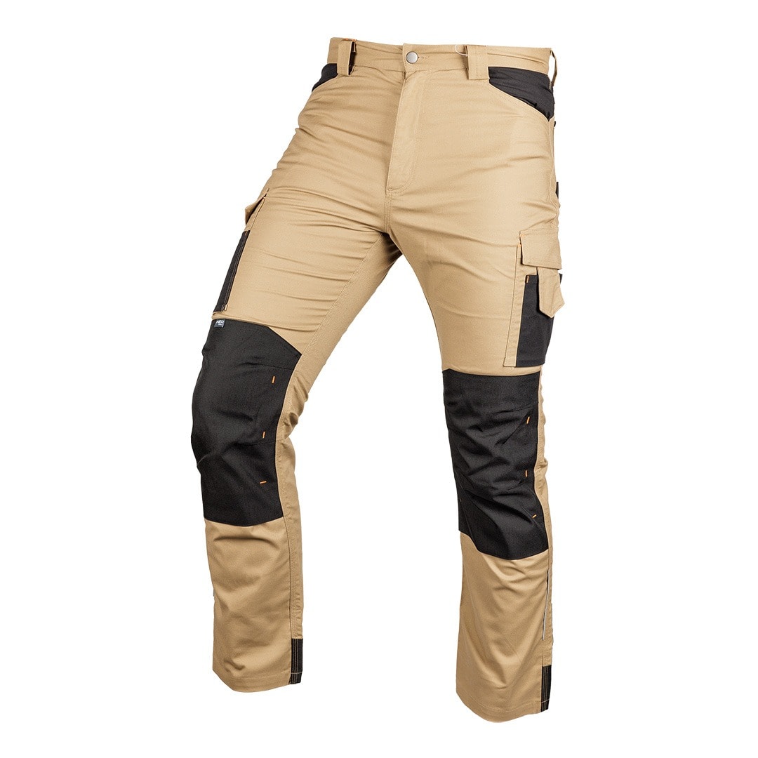 NEO TOOLS Mix&Match Canvas Work Trousers - beige-black, size XS