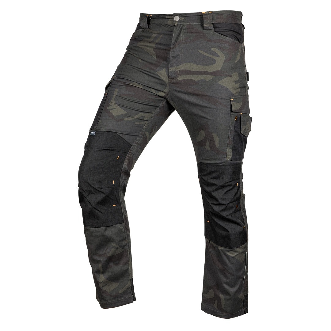NEO TOOLS Mix&Match Canvas Work Trousers green Camo XS - durable and functional