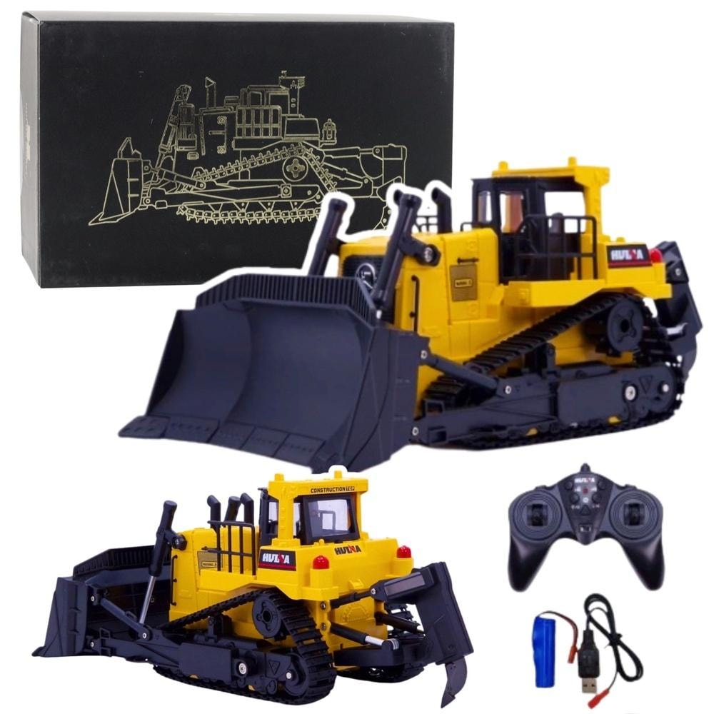 Huina Metal Bulldozer Excavator 1:50 - Realistic Construction Model