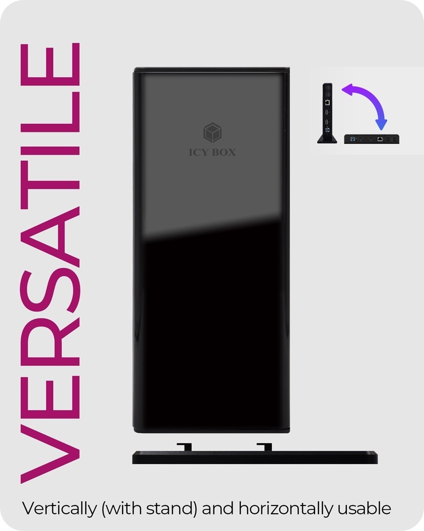 RaidSonic ICY BOX IB-DK2251AC Stacja dokująca USB 3.2 Gen 2 Czarna