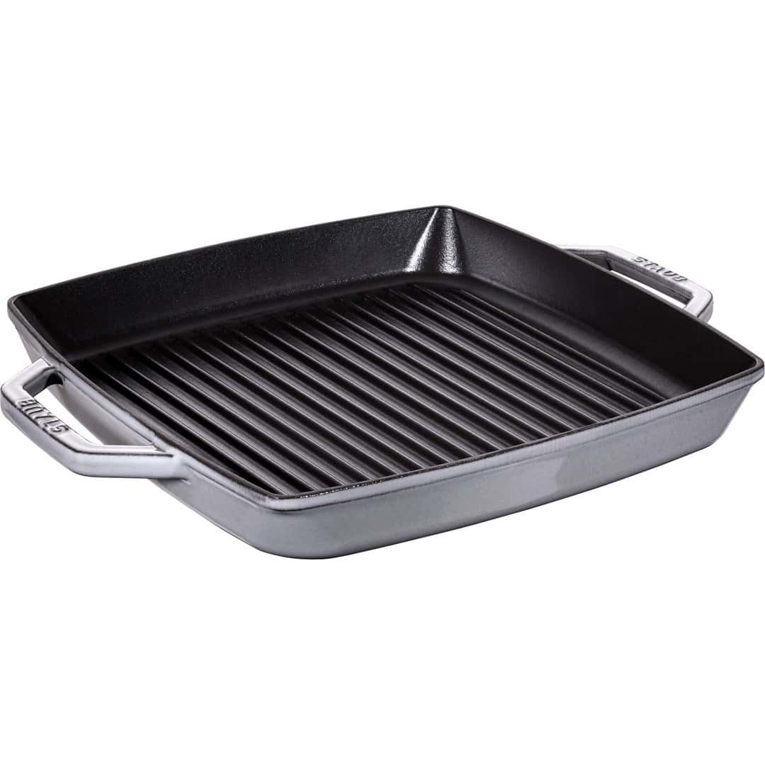 STAUB Square cast iron grill pan 33 cm - ideal for steaks