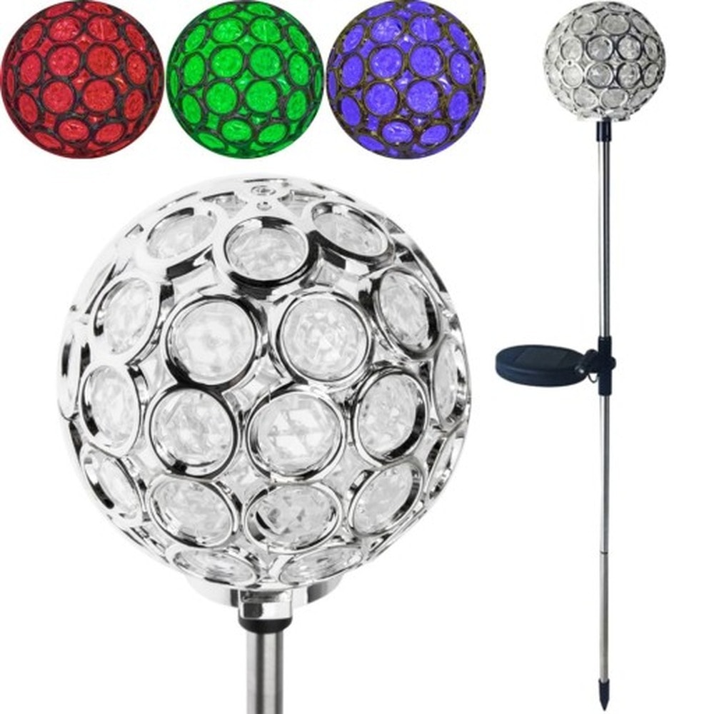 Standing solar lamp honeycomb RGB - perfect decoration for the garden