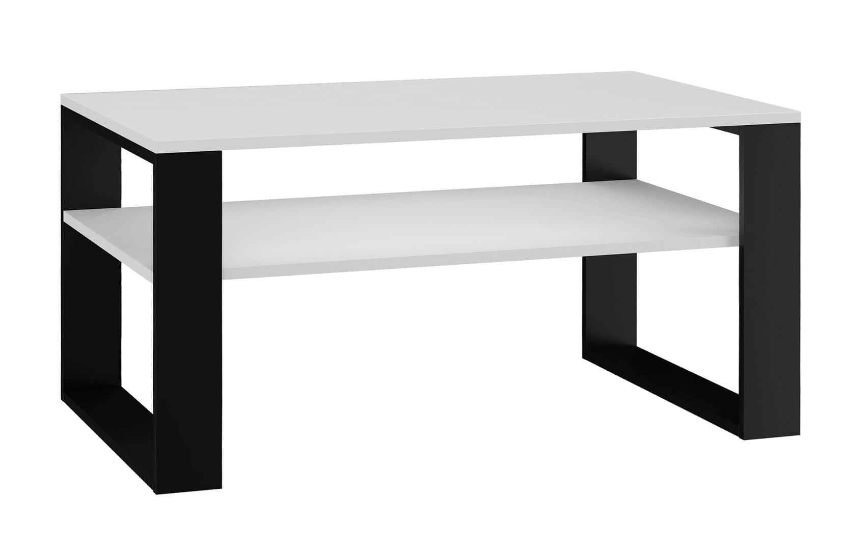 Coffee table MODERN 1P white/black - modern design