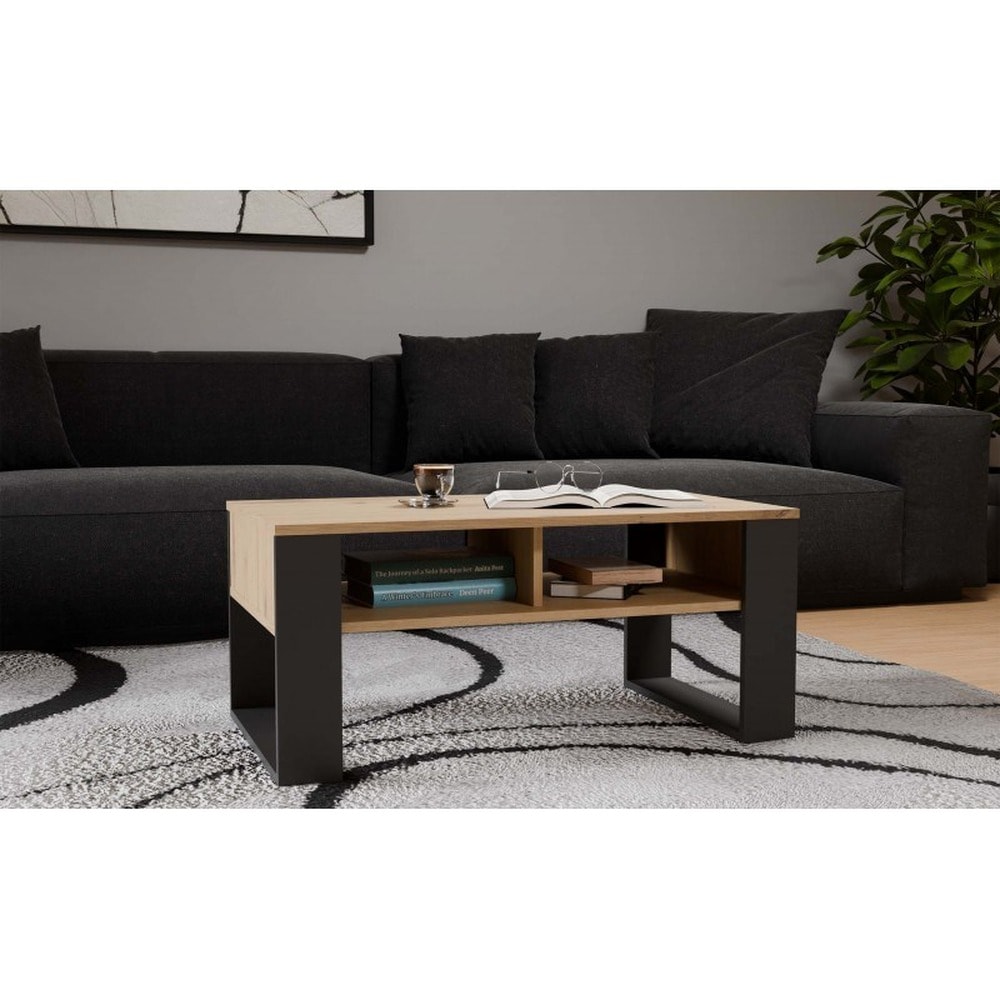 Modern Coffee Table 2P Artisan - Anthracite Legs, Artisan Top