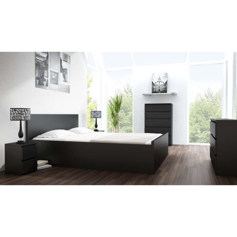 M2 Malwa Bedside Table Black - perfect for modern bedroom