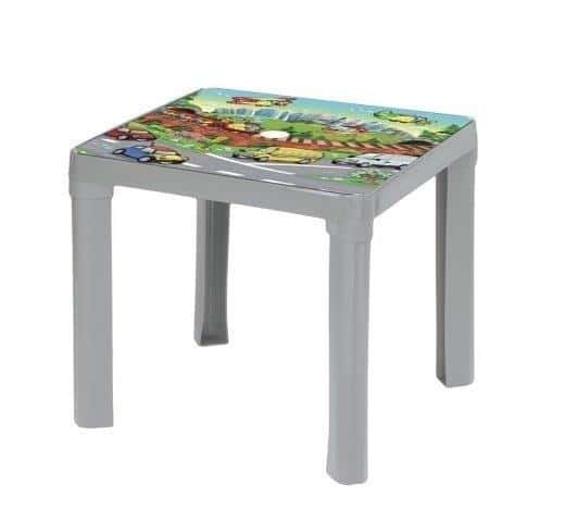Plastic table pastel gray - perfect for children's room