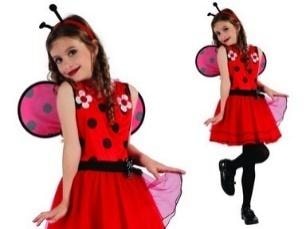 Ladybug Costume Size S 110-120cm - perfect for costume parties