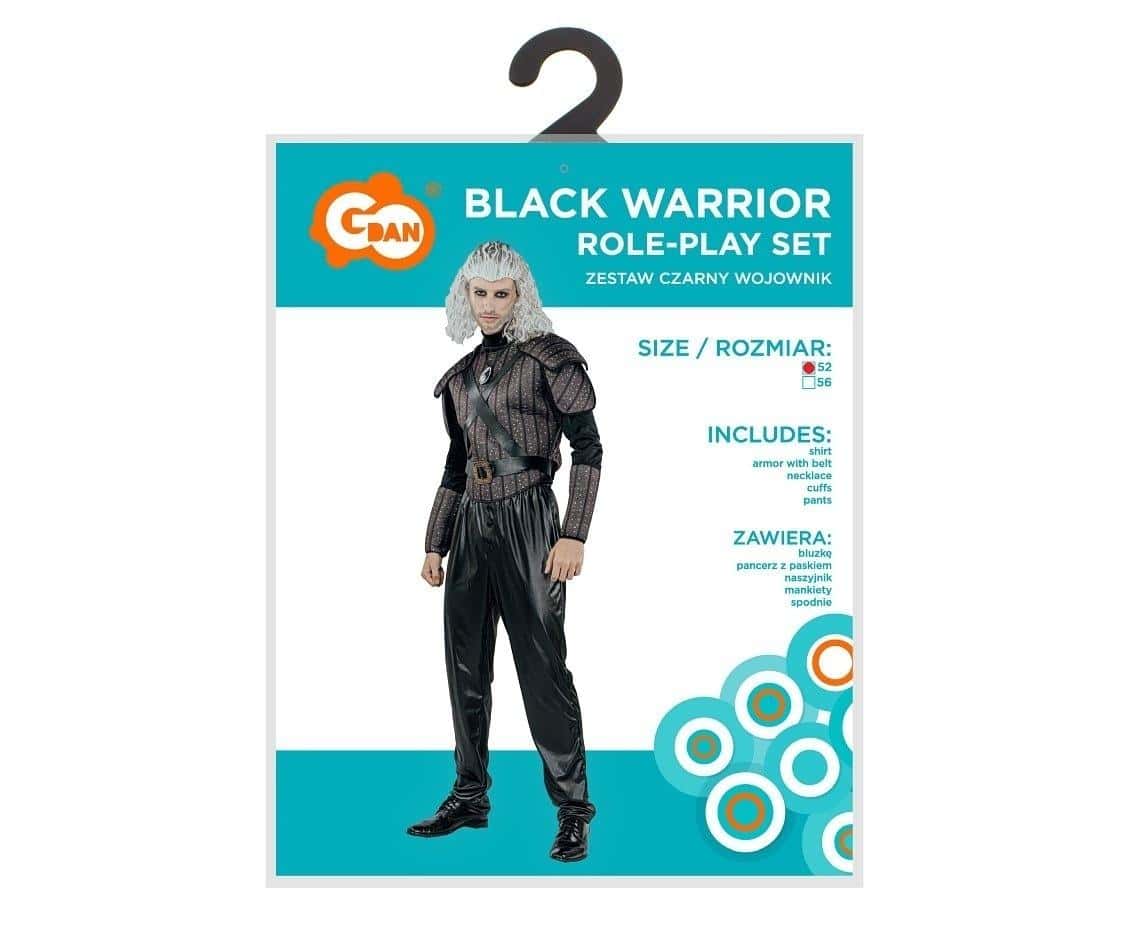 Godan Black Warrior Costume for adults size 52 - perfect for costume balls