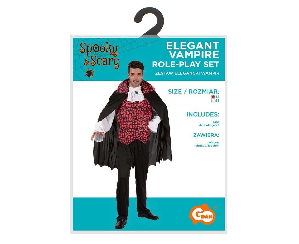 Godan Elegant Vampire Costume size 52 - perfect for Halloween