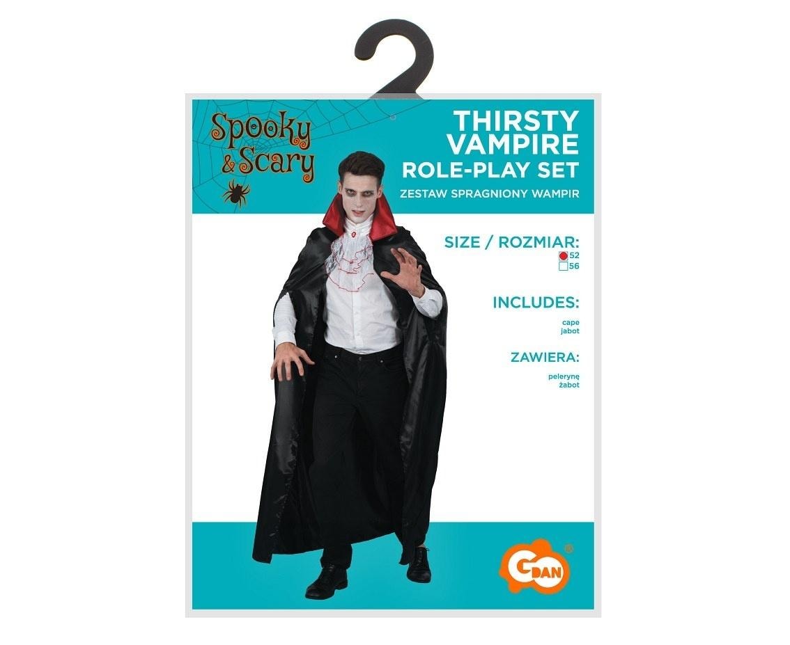 Godan Vampire Costume - Size 52 for Adults for Halloween