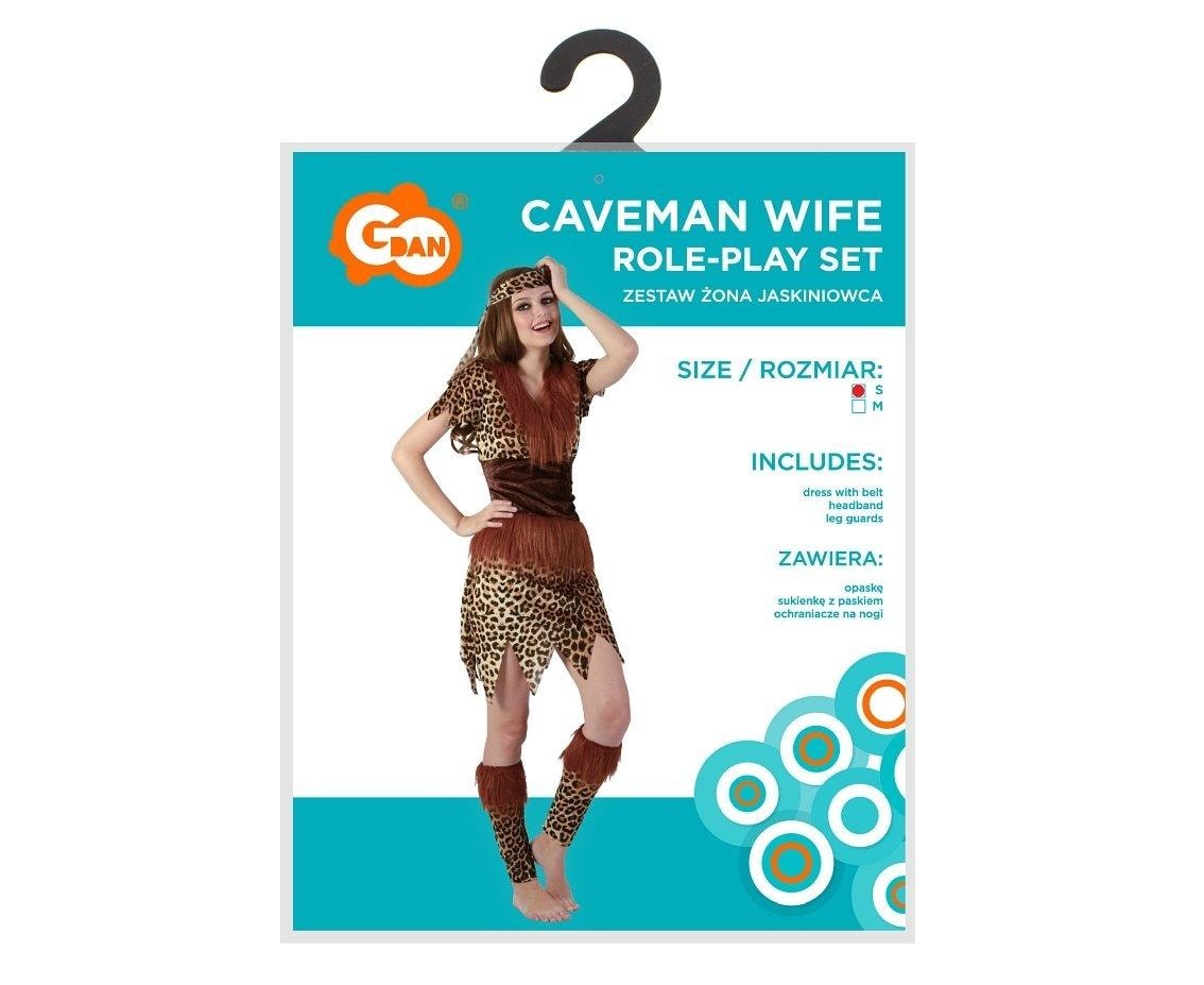 Godan Costume for adults Cavewoman Wife size S - perfect for carnival