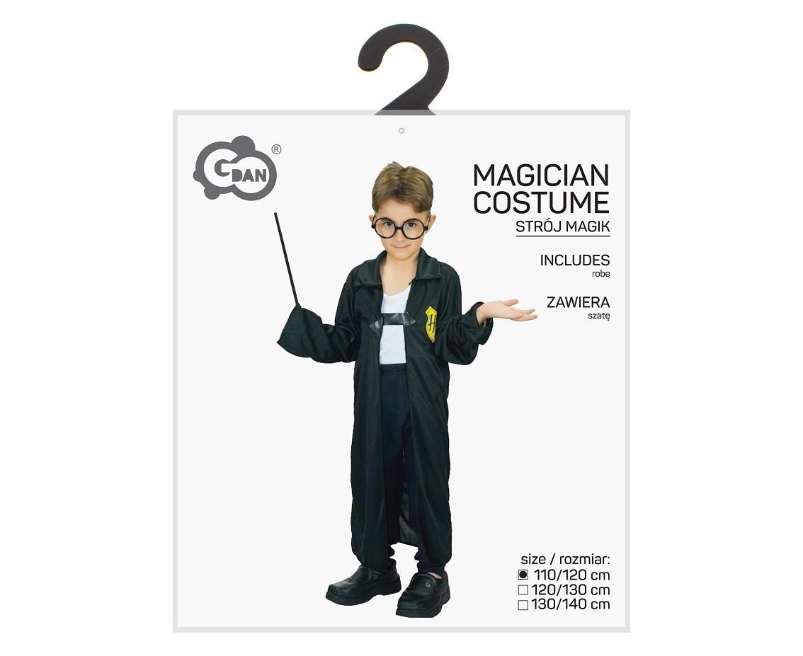 Godan Magician Costume for kids - black, size 110/120 cm