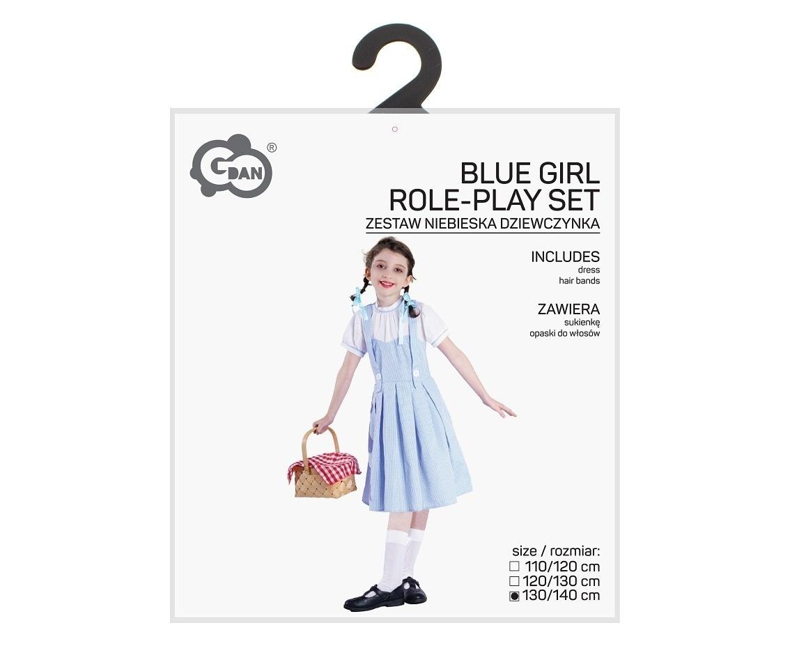 Godan Costume for children Blue girl 130/140cm - perfect for carnival