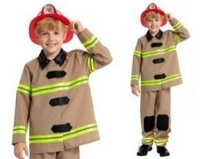 Firefighter Costume size L 130-140cm - perfect for carnival