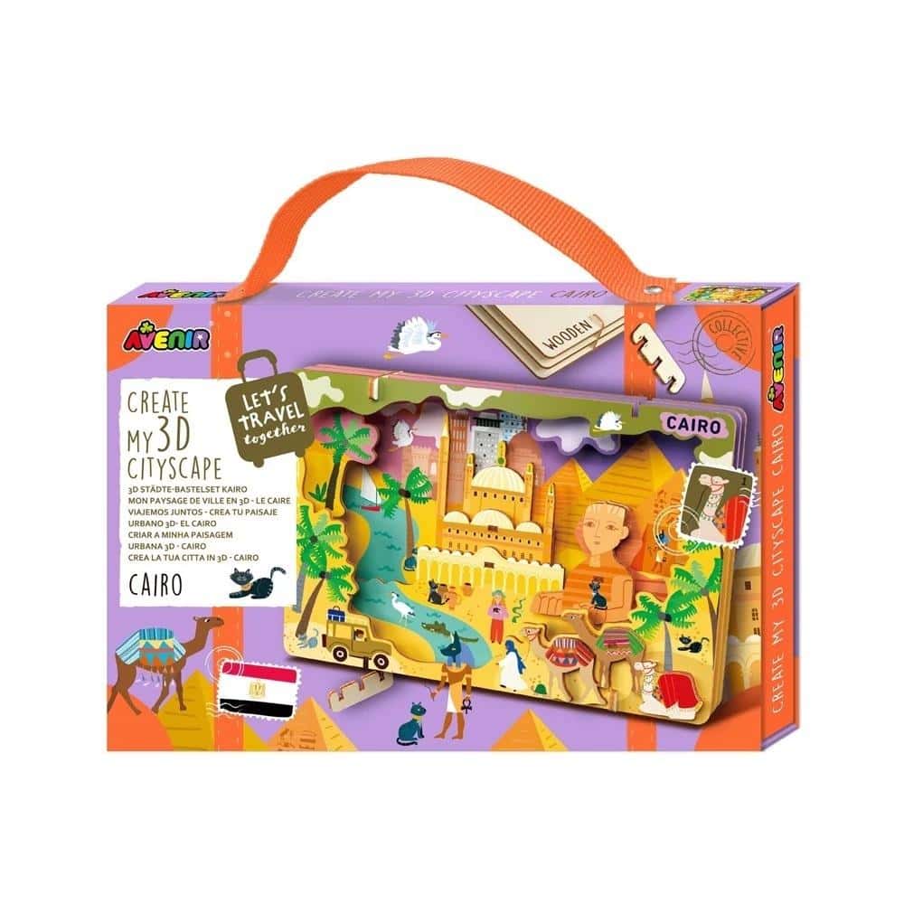 Avenir Cairo cityscape - 3D wooden puzzle