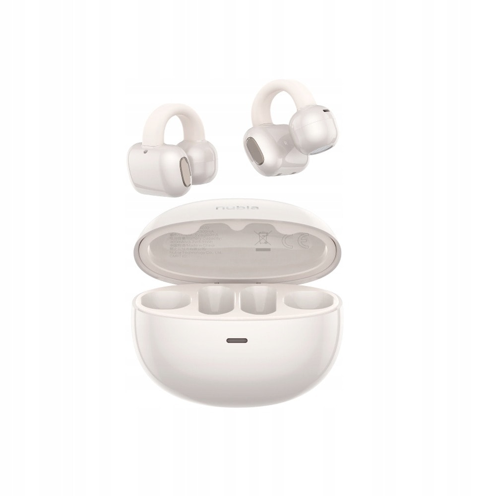 Nubia LiveClip - White wireless headphones for active people