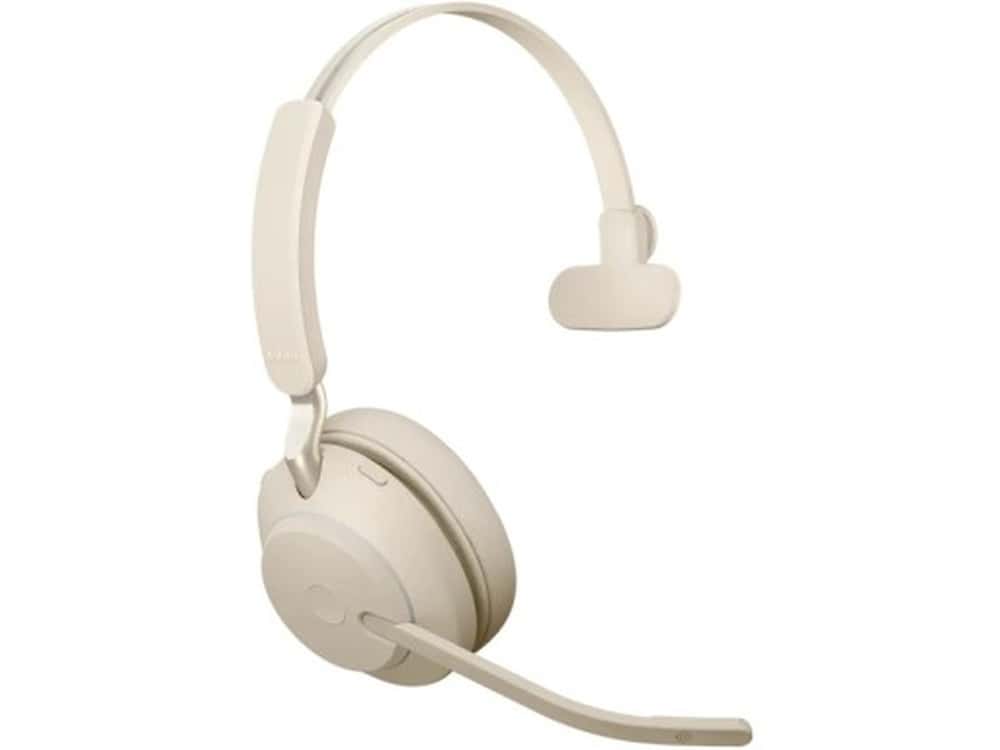 Jabra Evolve2 65 UC Mono - Wireless On-Ear Headphones, beige