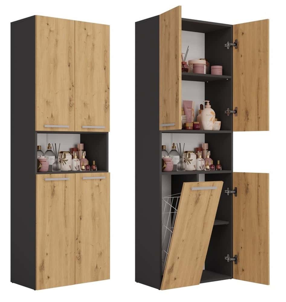 Bathroom cabinet Nel Anthracite/Artisan - the ideal solution for your bathroom