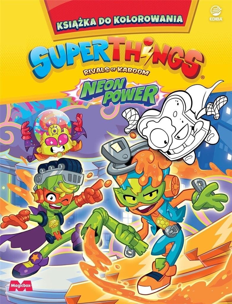 SuperThings Neon Power - Coloring book with surprise bags