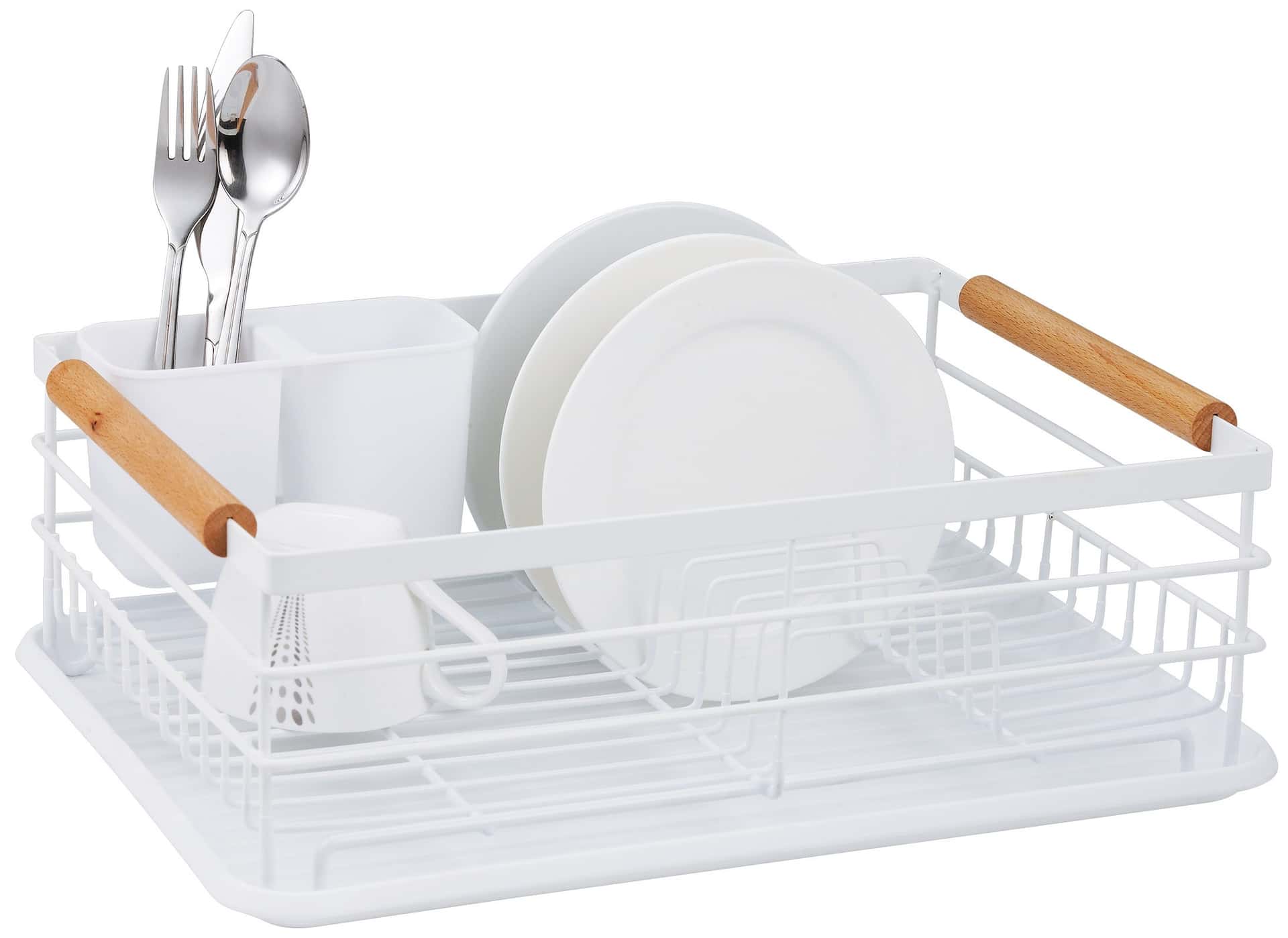 KINGHoff Dish Drainer - white, steel-plastic, perfect for any kitchen
