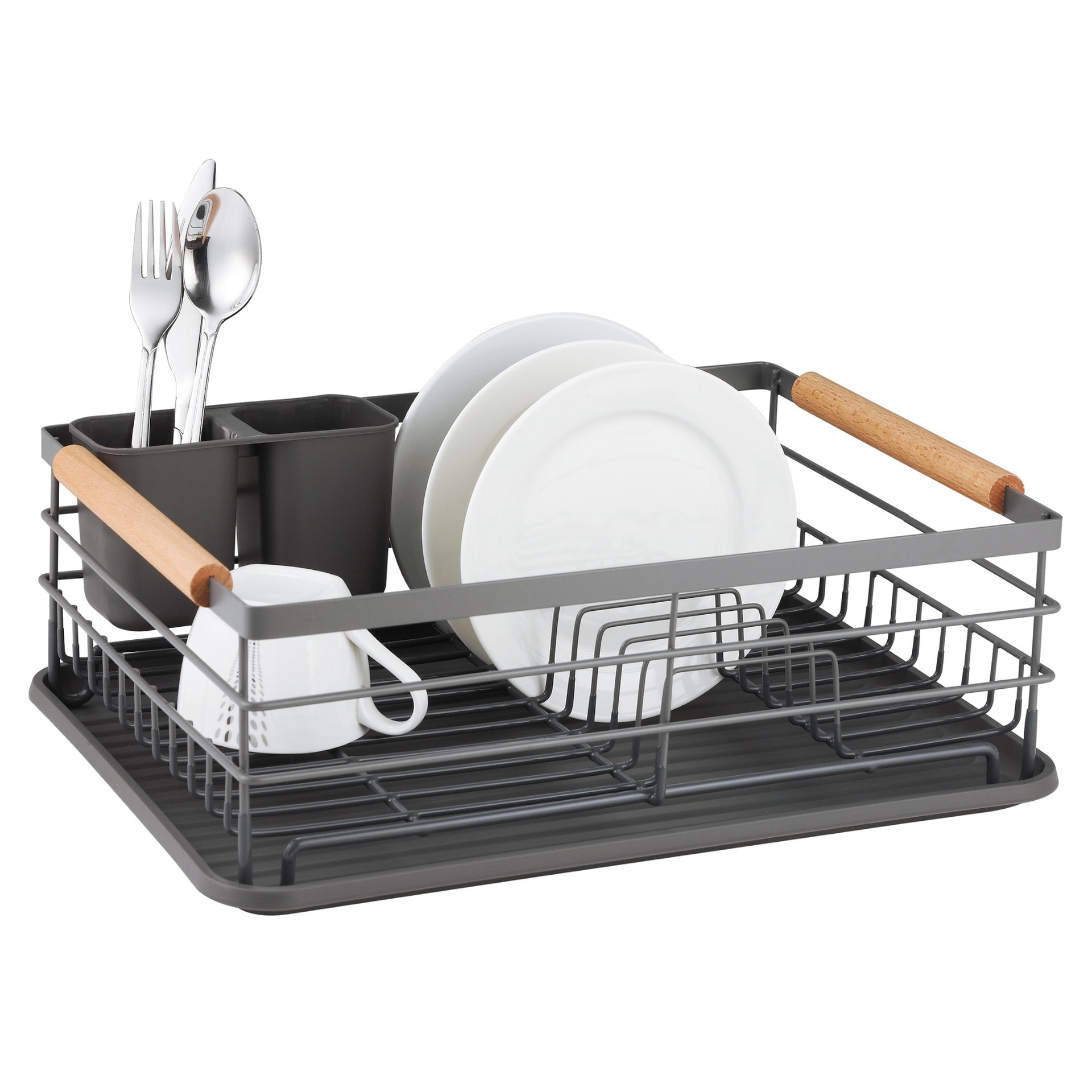KINGHoff Dish Drying Rack Steel-Gray - Functionality and Style