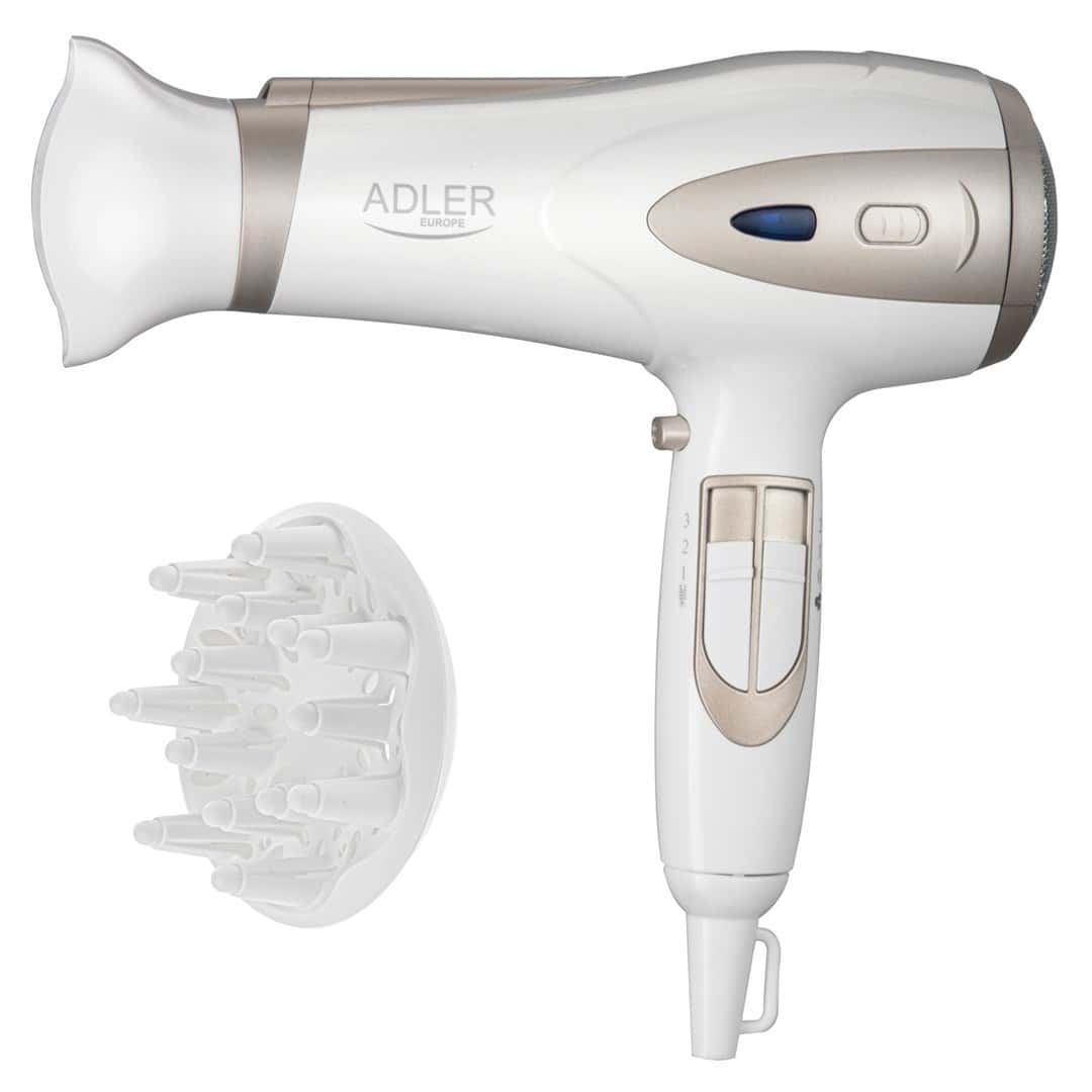 Adler AD 2248wc Hair dryer white and champagne - fast drying and styling