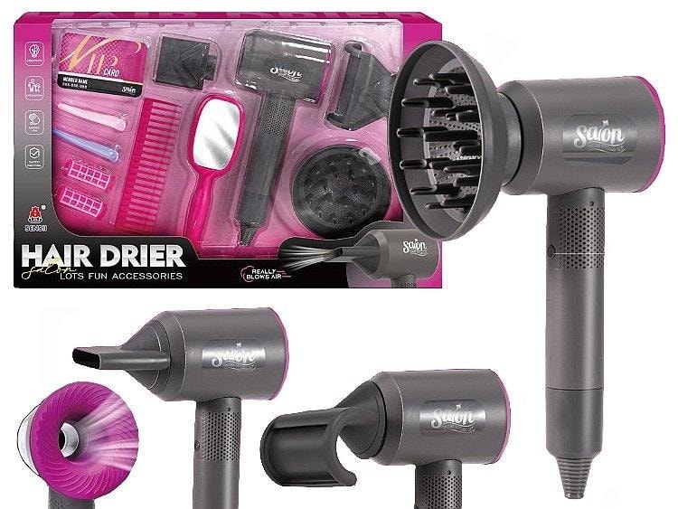 Battery hair dryer with accessories 12el - hair styling set