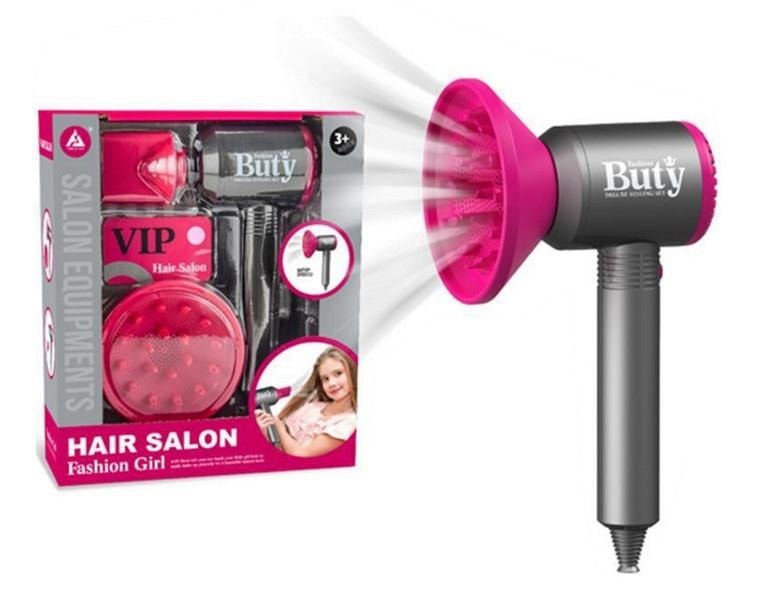 Hair dryer for children with diffuser - hairdresser fun