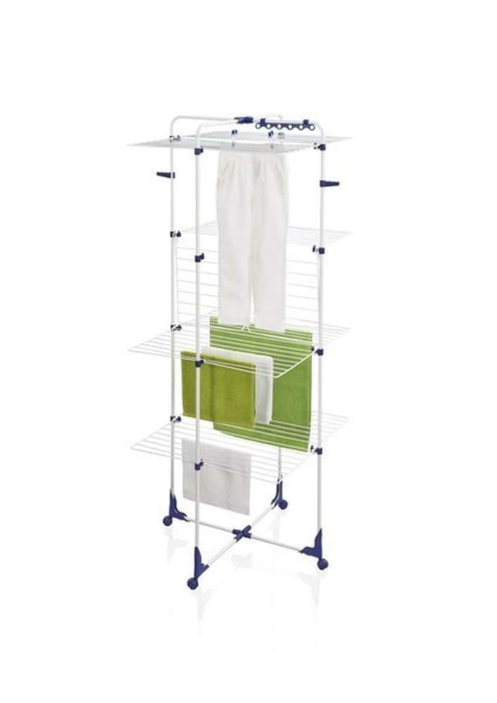 Leifheit Classic Tower 450 - Vertical Clothes Drying Rack for Space Saving