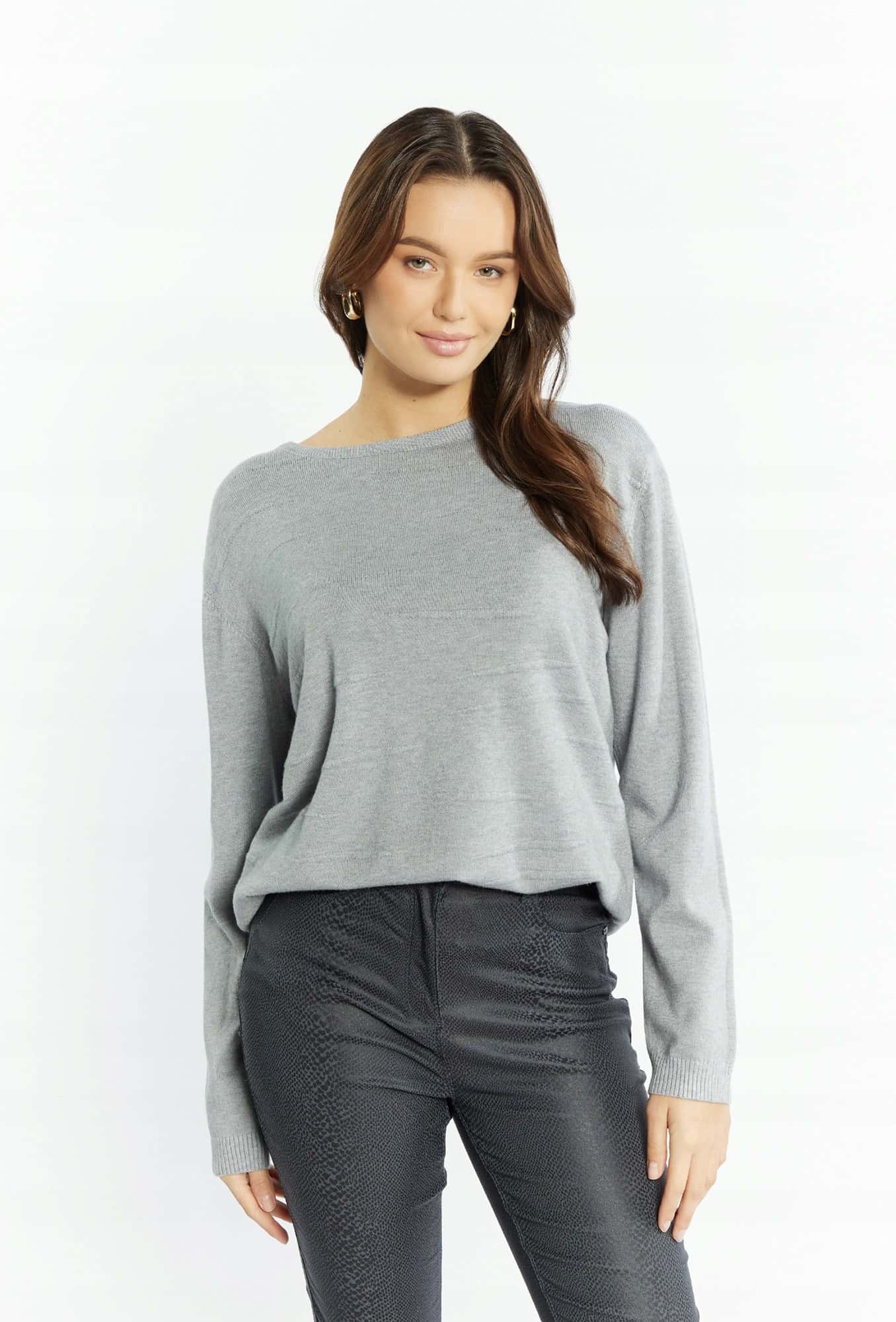 Women's sweater P.GŁ. XL grey cashmere - perfect for cold days