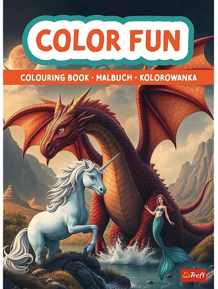 Trefl Coloring Book Fantasy World - ideal for little artists