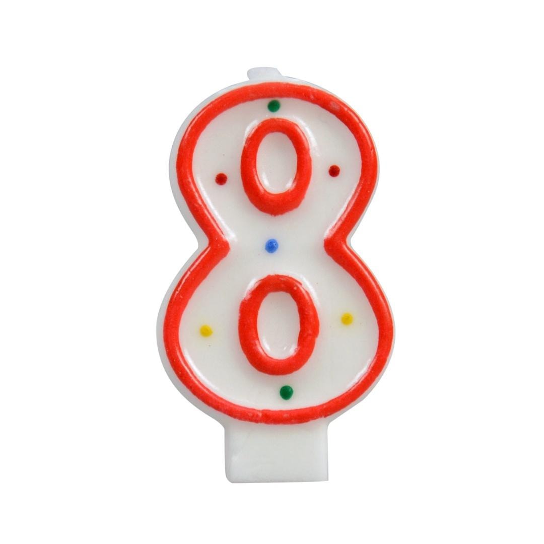 Arpex Candle number 8 dots - ideal for birthday cake