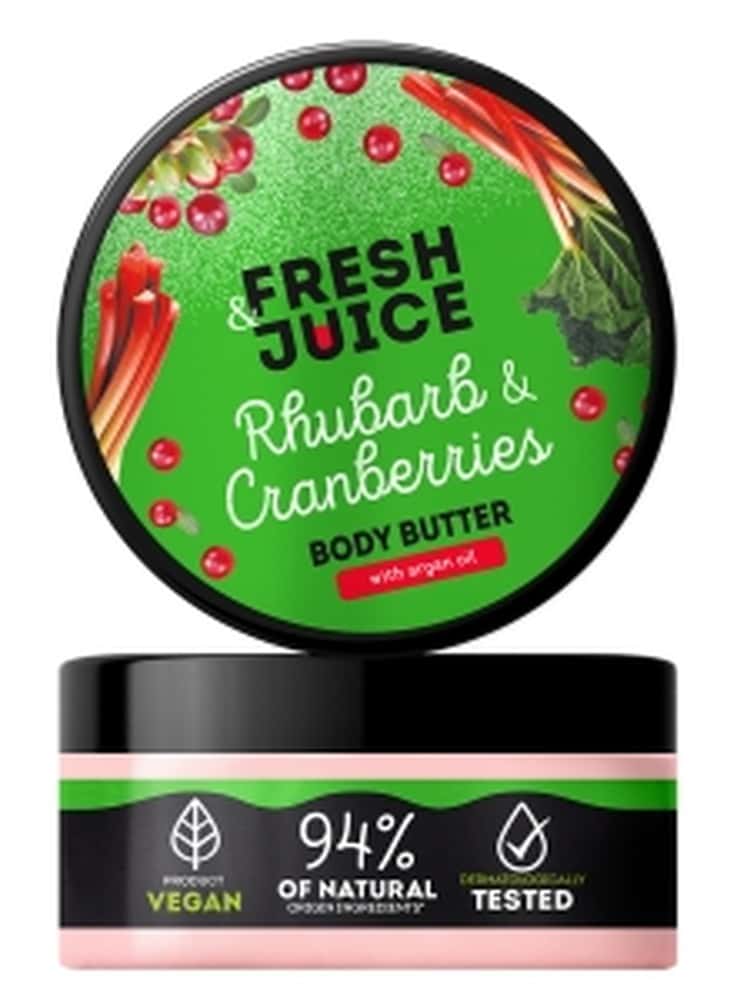 Fresh Juice Body Butter Rhubarb & Cranberry - 200 ml for nourished skin