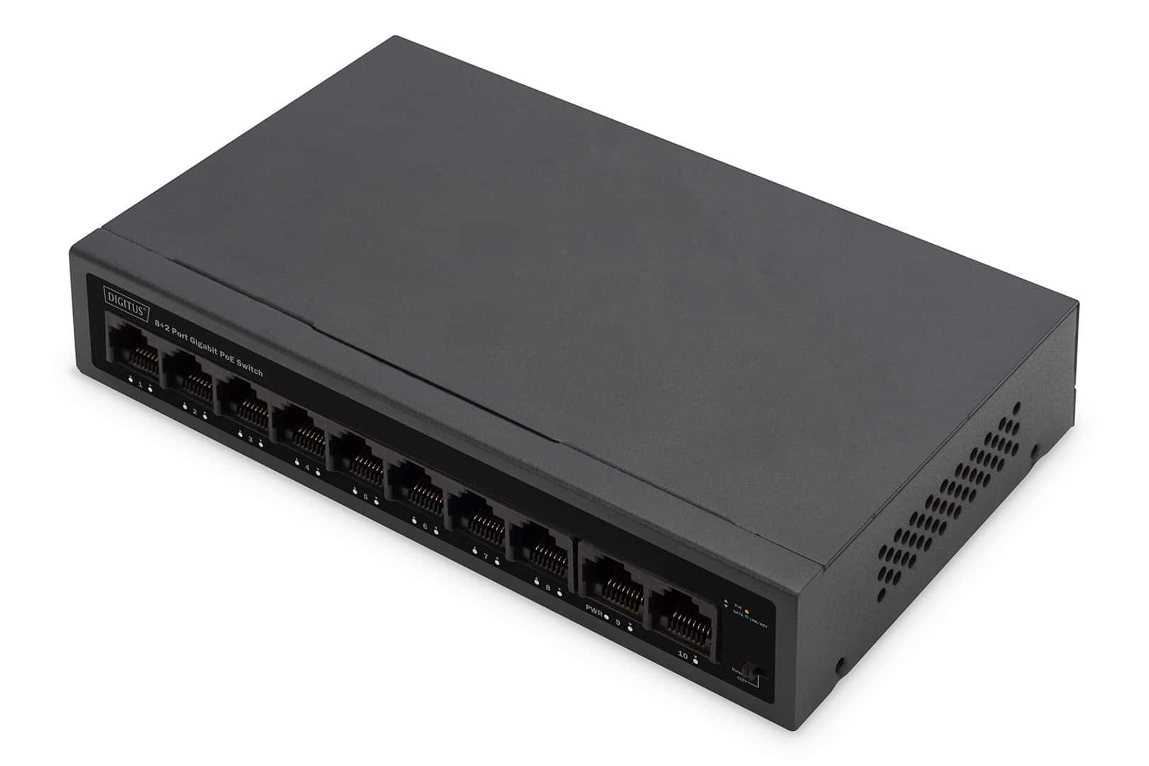 Switch 8+2 Port GE PoE - ideal for IP cameras and VoIP phones
