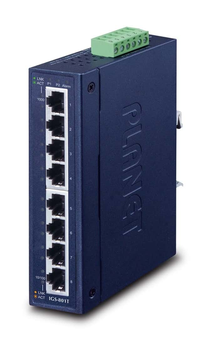 Planet IGS-801T - Ethernet Switch 8 Gigabit Ports - ideal for the office