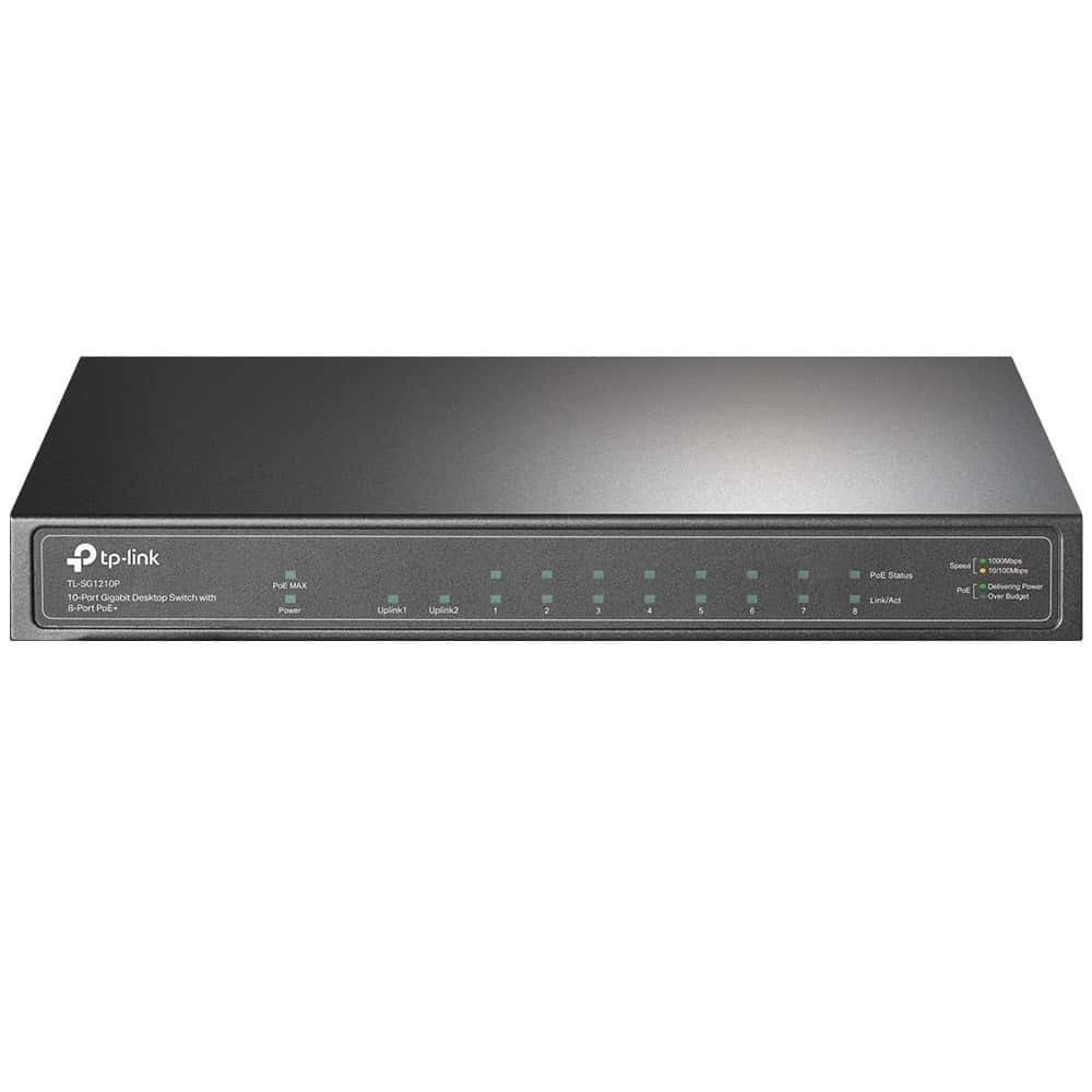 TP-LINK TL-SG1210P - 10-Port Gigabit Switch with PoE+