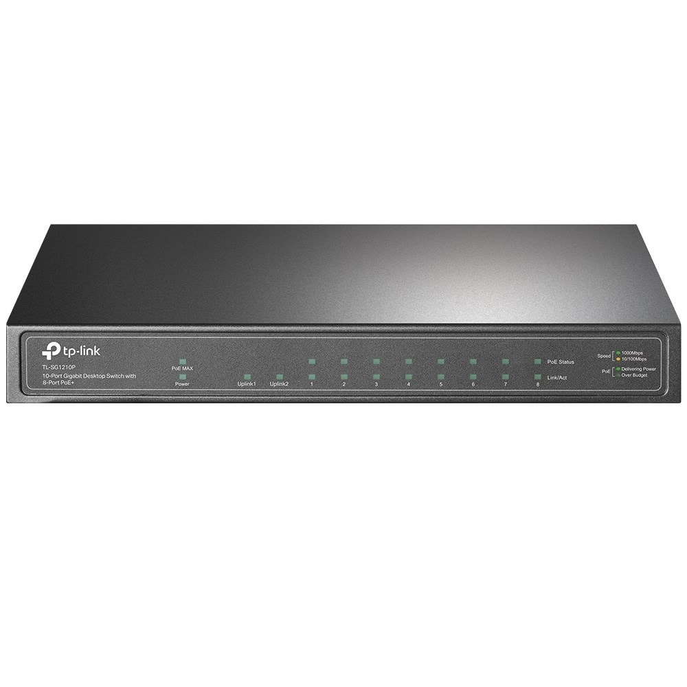 TP-LINK TL-SG1210P - 10-Port Gigabit Switch with PoE+