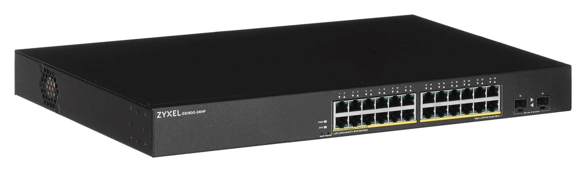 Zyxel GS1900-24HP - 26-Port Gigabit Managed Switch with PoE+